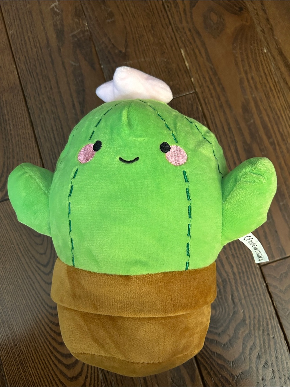 🔥 3/$25 - Green Cactus Plush in Brown Pot - Cute Pink Cheeks